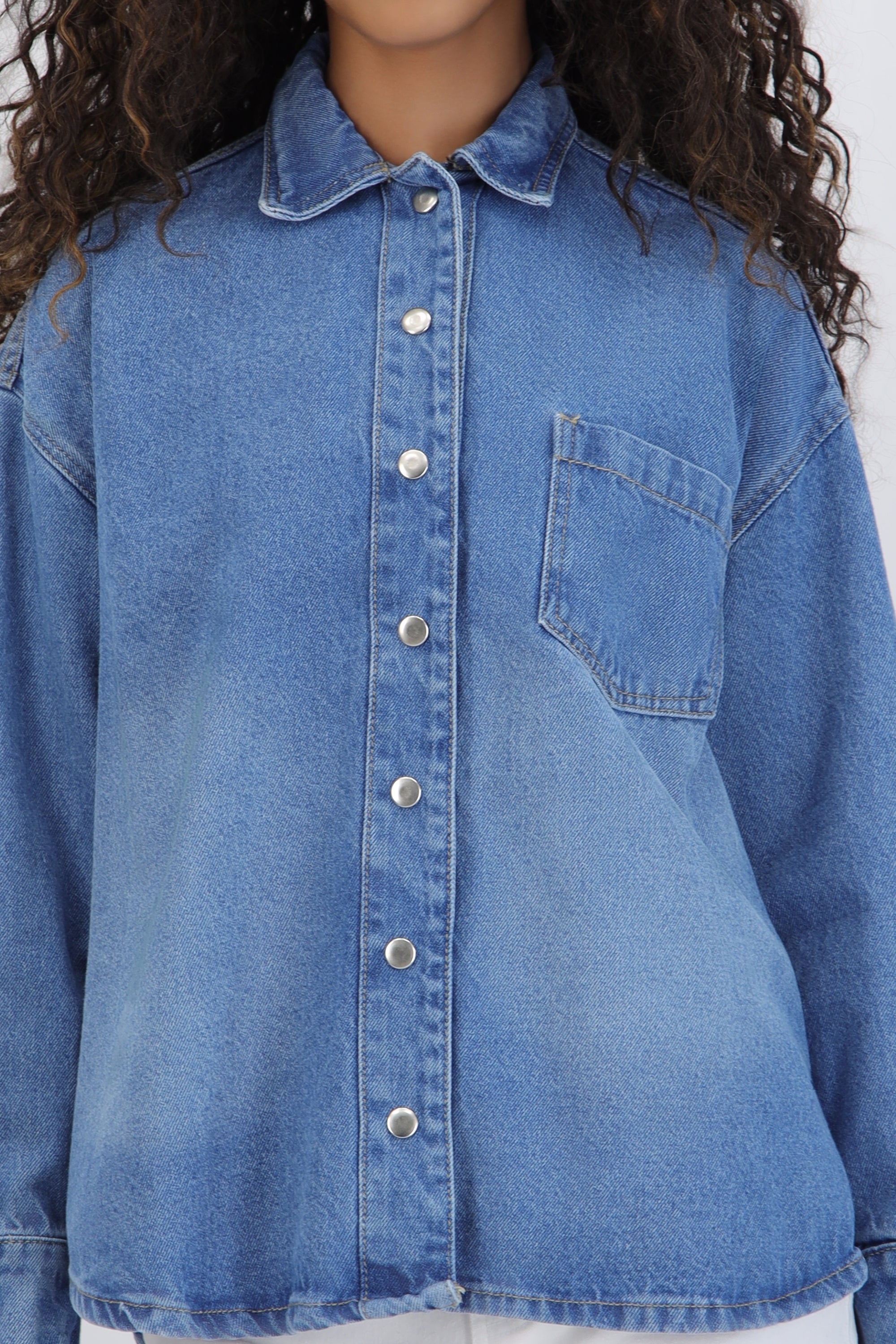 Chamarra camisera denim