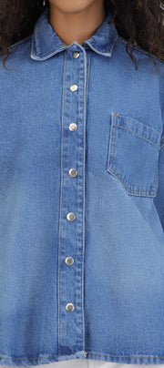 Chamarra camisera denim