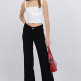 Jeans straight deshilado