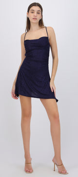 Vestido brillos halter