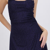 Vestido brillos halter