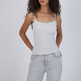 Top tirantes rayas con copas