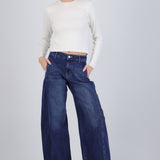 Jeans wide leg amplios