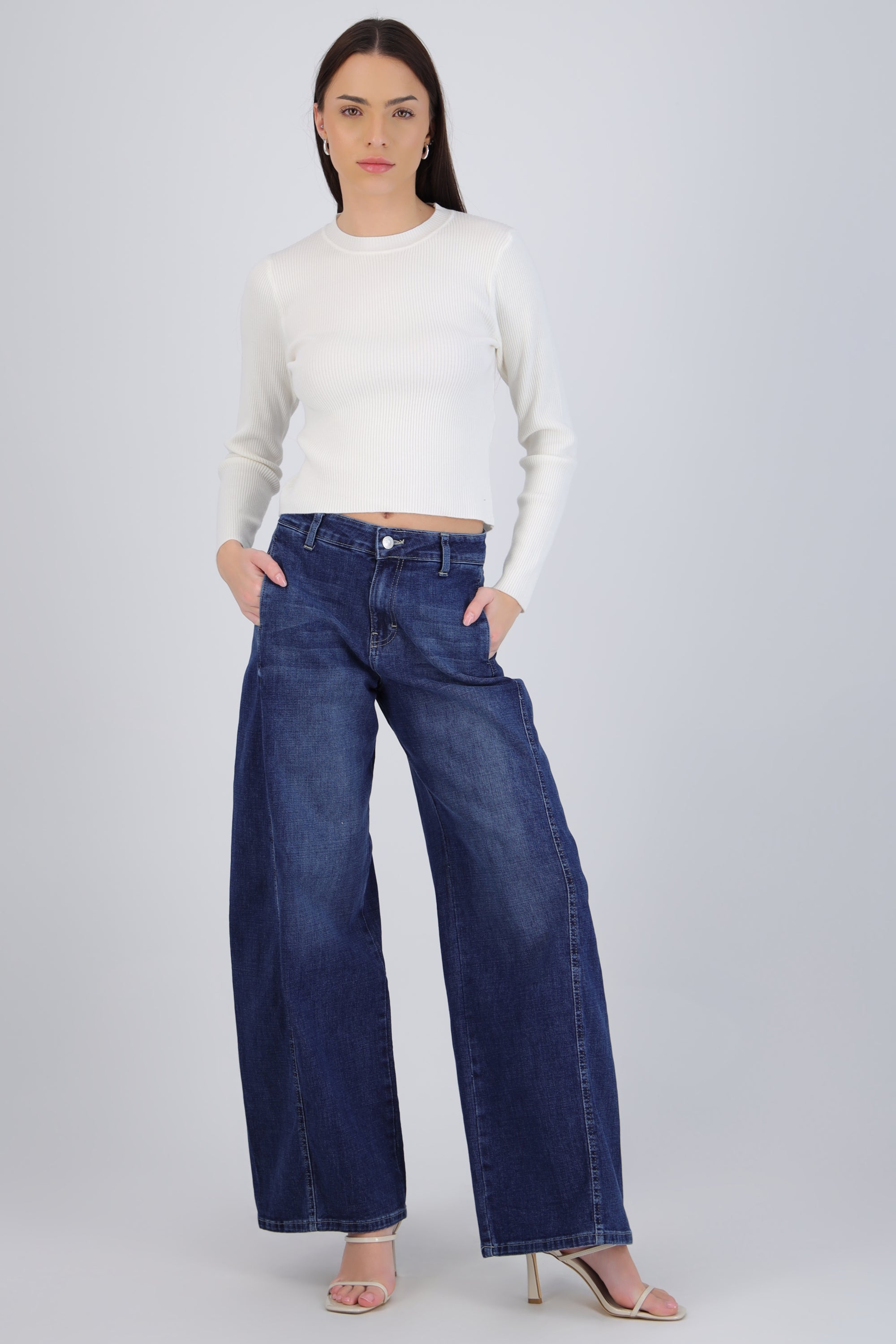 Jeans wide leg amplios
