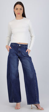Jeans wide leg amplios
