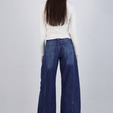 Jeans wide leg amplios