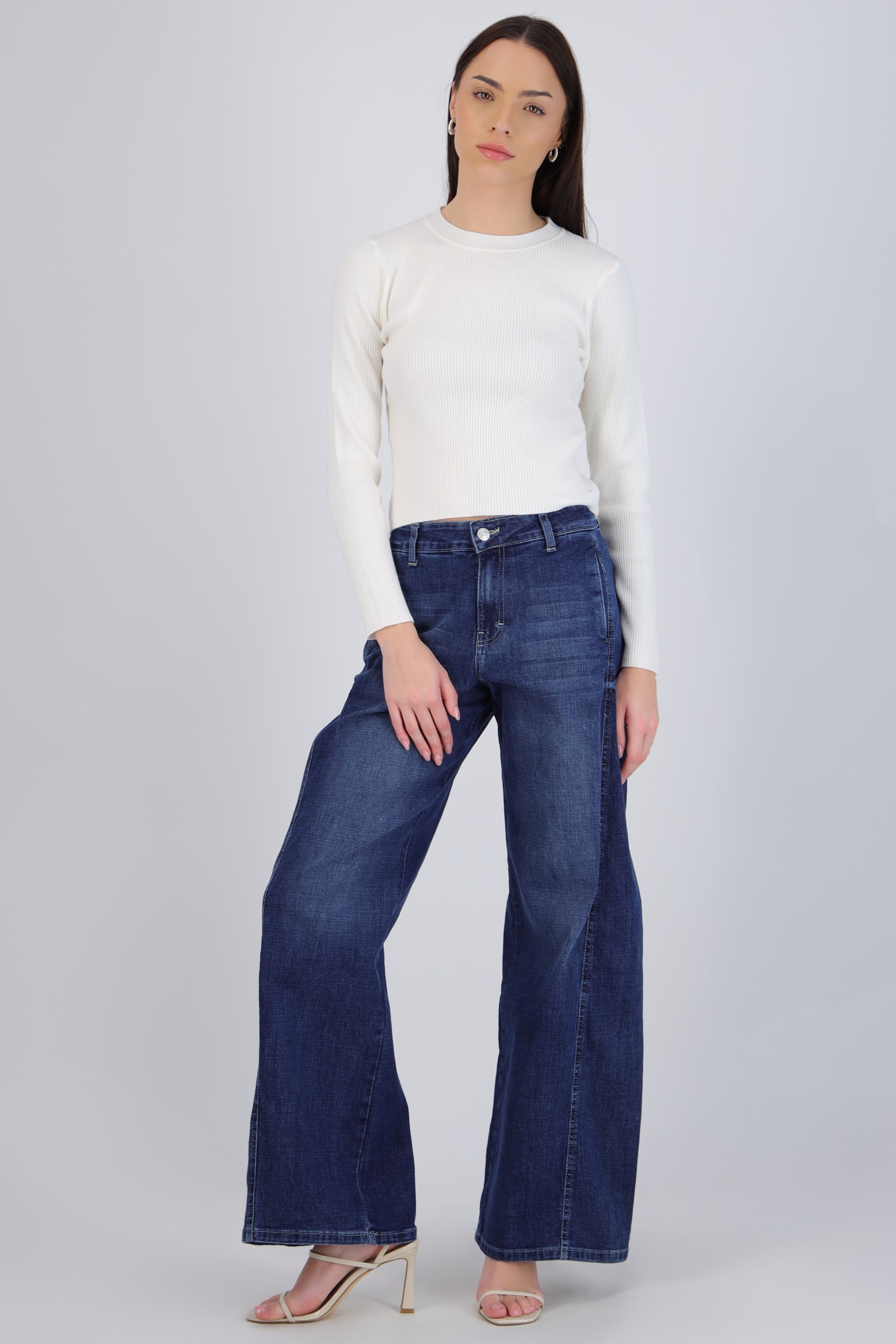 Jeans wide leg amplios
