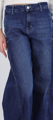 Jeans wide leg amplios