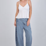 Jeans barrel pañuelo denim