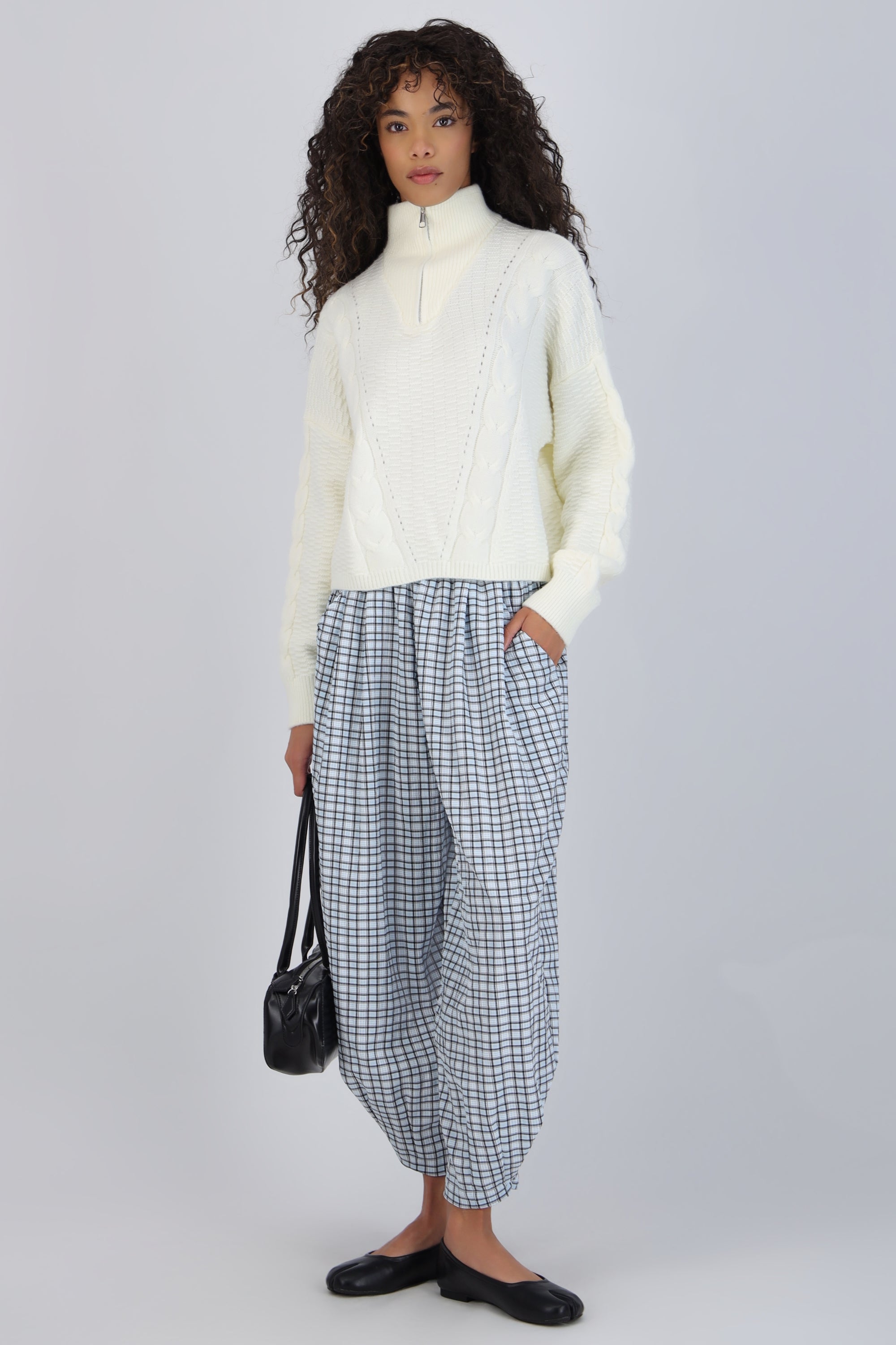 Pantalon globo cuadros