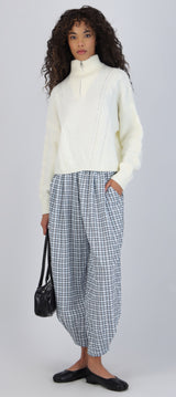 Pantalon globo cuadros