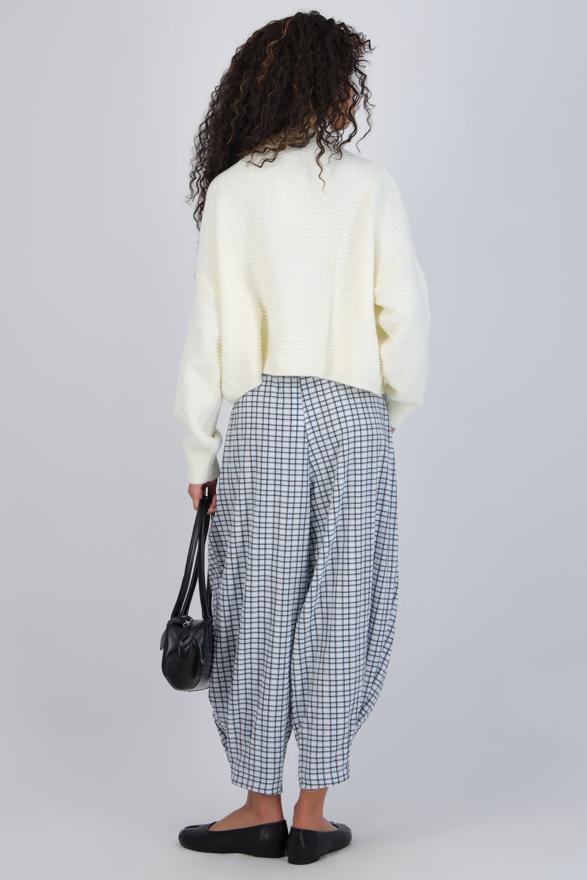 Pantalon globo cuadros