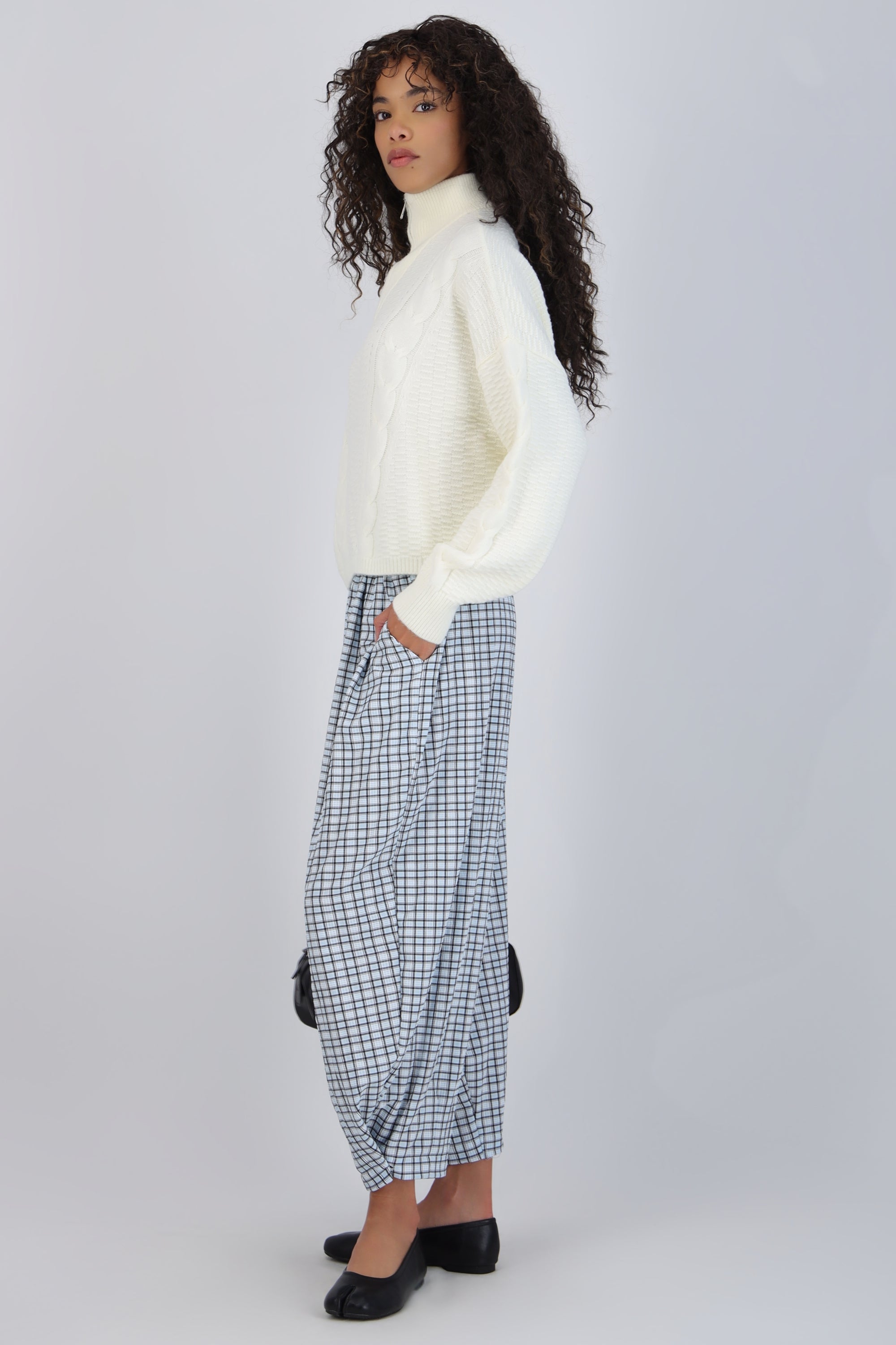 Pantalon globo cuadros