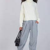 Pantalon globo cuadros