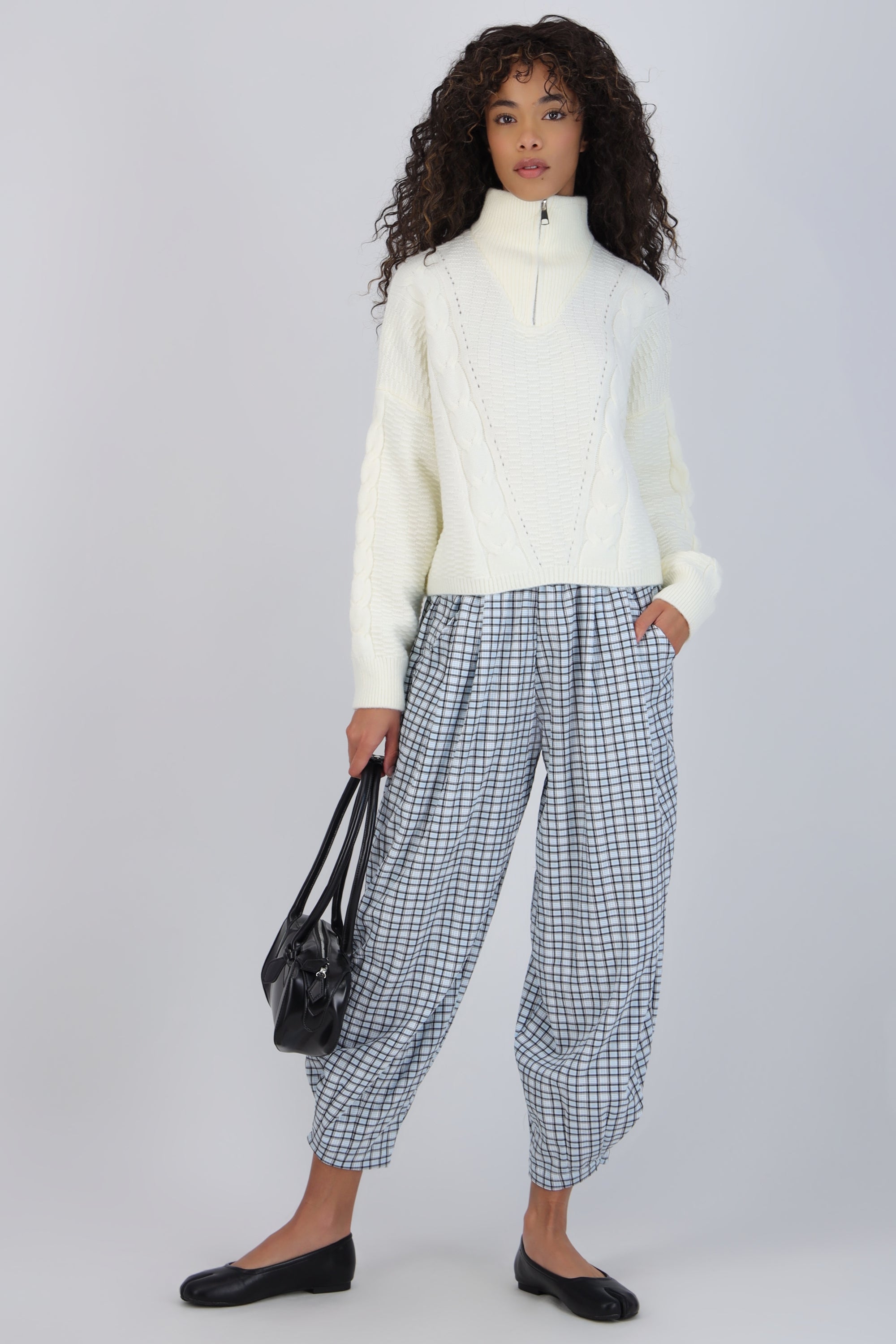 Pantalon globo cuadros