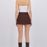 Falda mini con cinturon