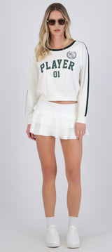 Falda short capas olanes