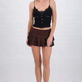 Falda short capas olanes