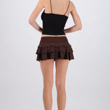 Falda short capas olanes