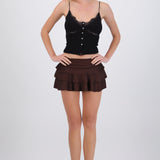 Falda short capas olanes