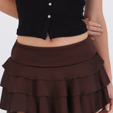 Falda short capas olanes