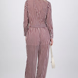 Pantalon de rayas con transparencia