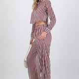 Pantalon de rayas con transparencia