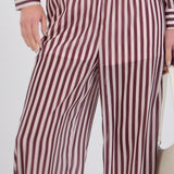 Pantalon de rayas con transparencia
