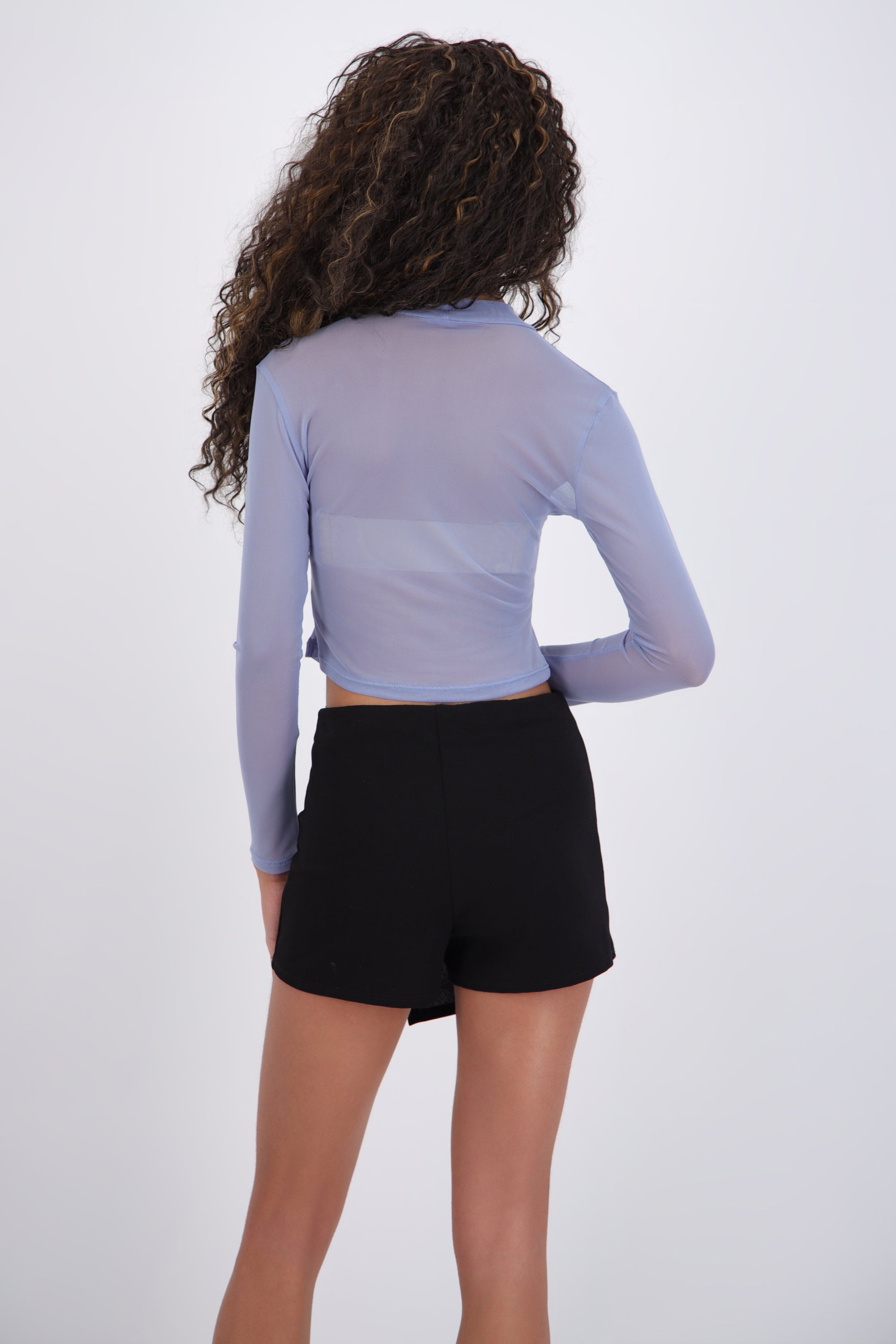 Top mesh manga larga