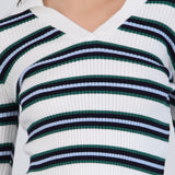 Top rayas cuello polo