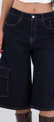 Bermuda denim cargo