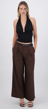 Pantalon con pinzas y cinturon