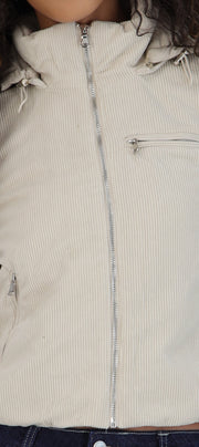 Chamarra ligera textura con gorro