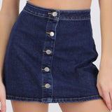 Falda denim botones