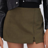 Falda mini de suede