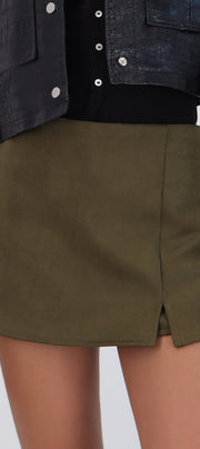 Falda mini de suede