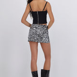 Falda mini de lentejuelas