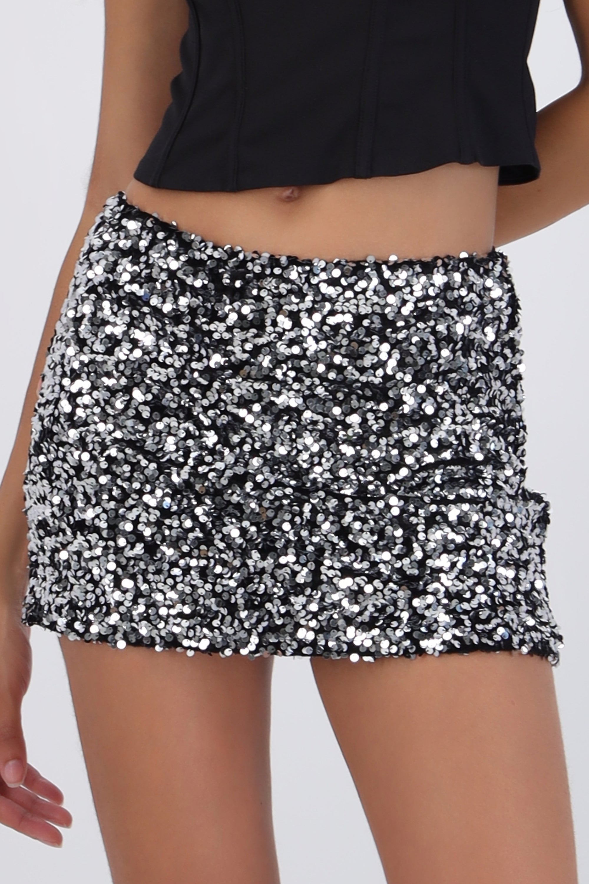 Falda mini de lentejuelas