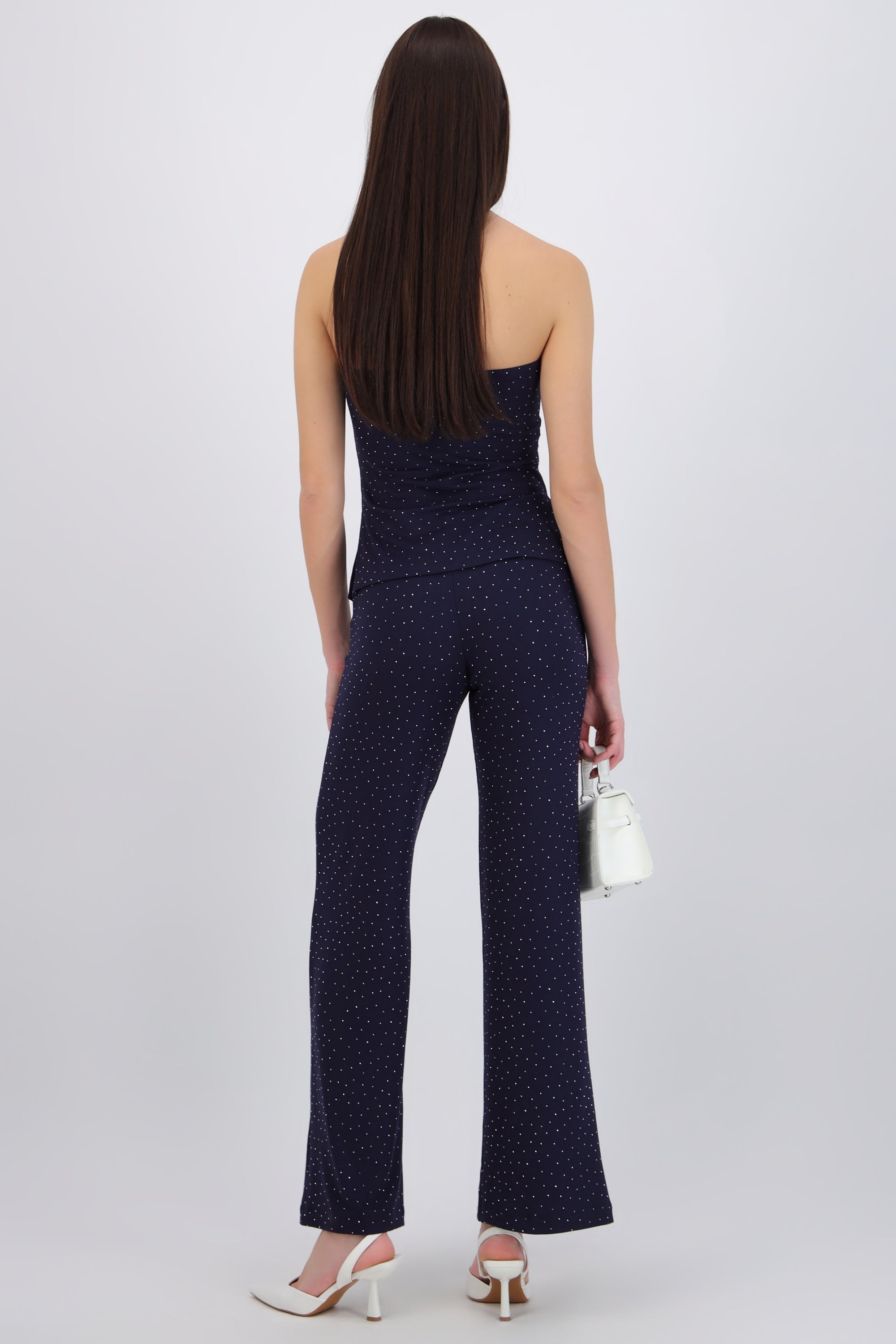 Pantalón fluido brillos