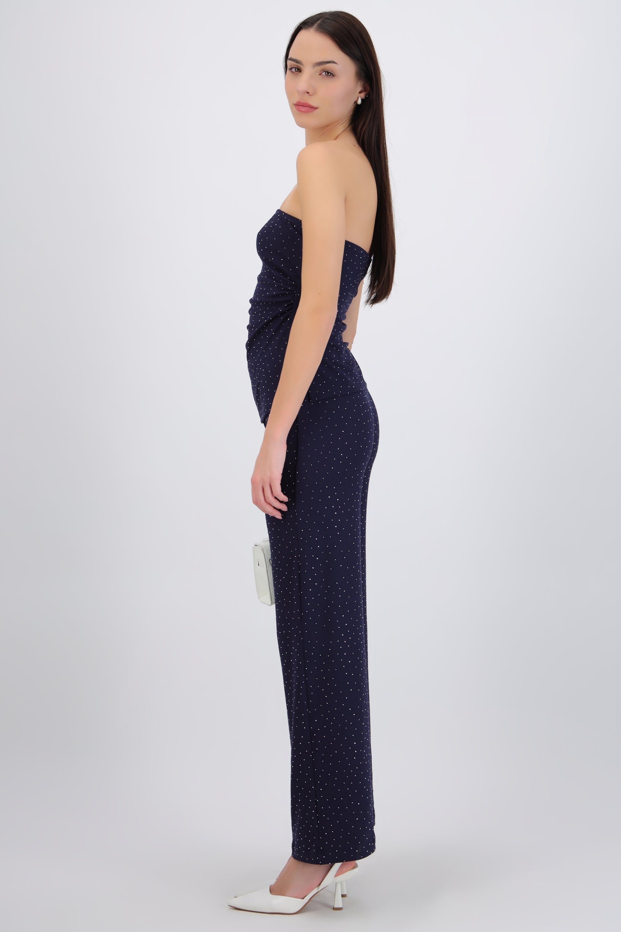 Pantalón fluido brillos