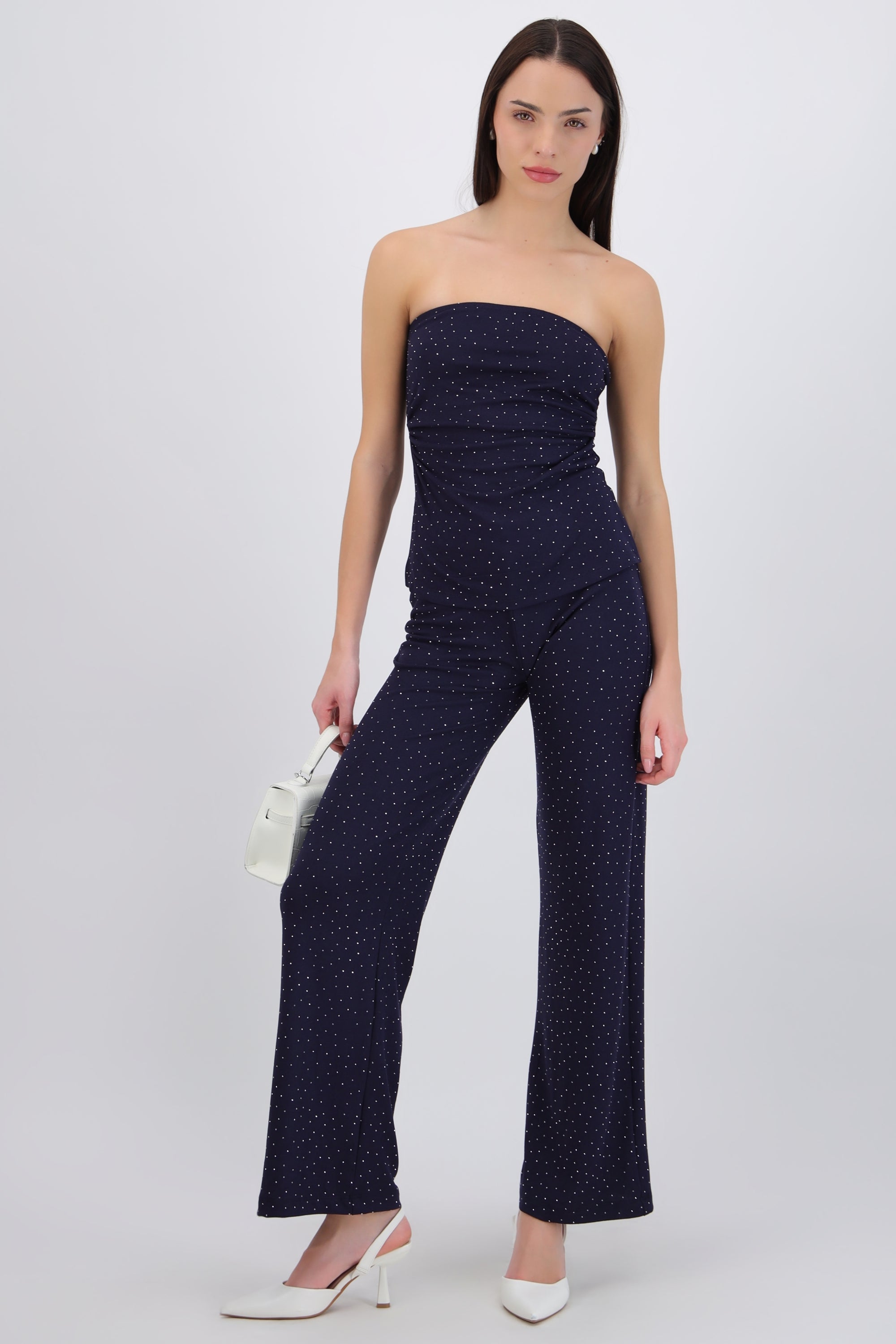 Pantalón fluido brillos