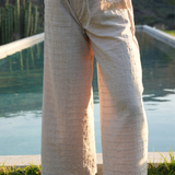 Pantalon amplio resorte textura