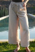 Pantalon amplio resorte textura