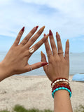 5 pc anillos concha