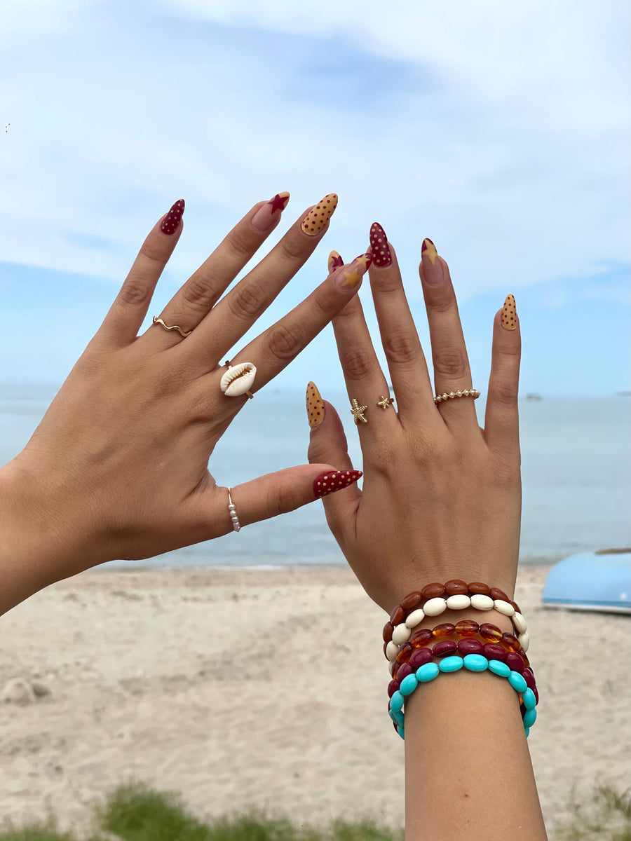 5 pc anillos concha