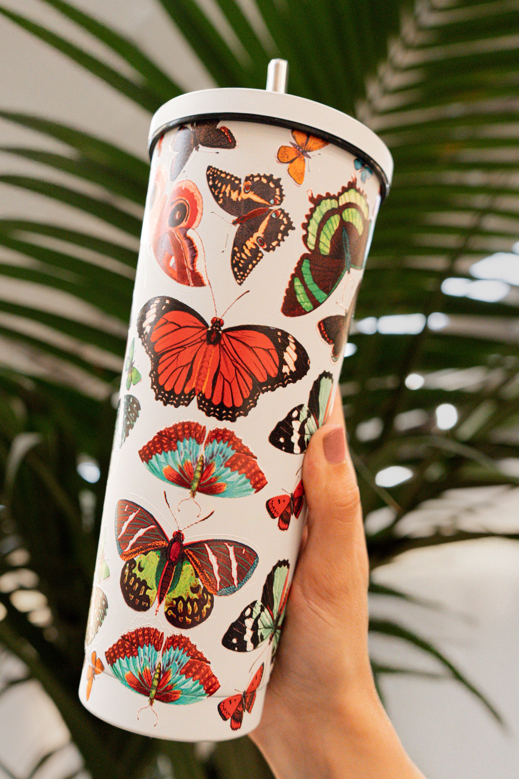 Vaso print mariposas 750ml