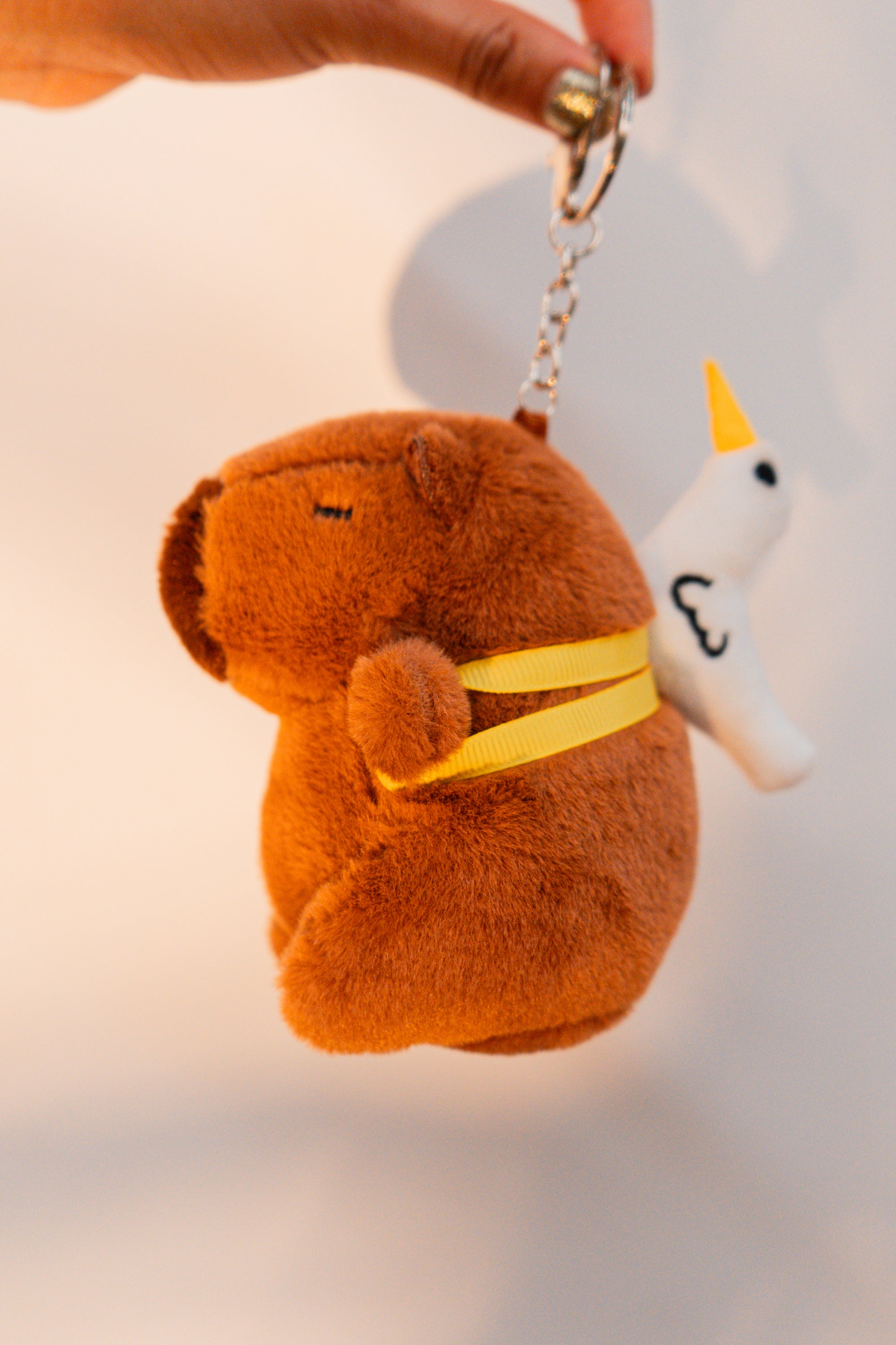 Llavero De Peluche De Capibara BLANCO