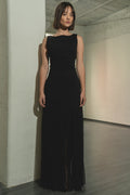 Vestido maxi drop waist falda mesh