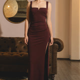 Vestido maxi detalle costado