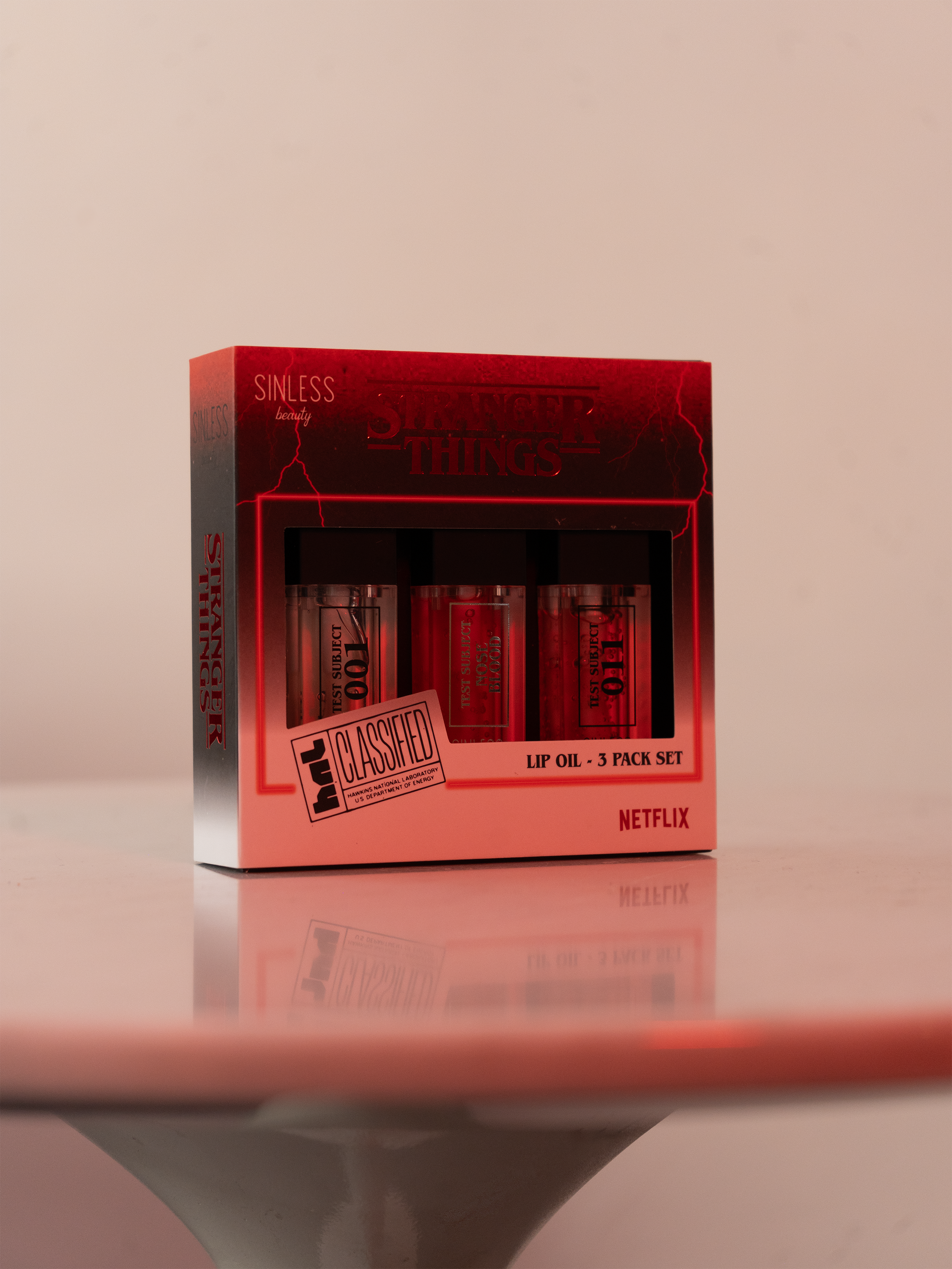 Set 3 lip oils stranger things ROSA COMBO